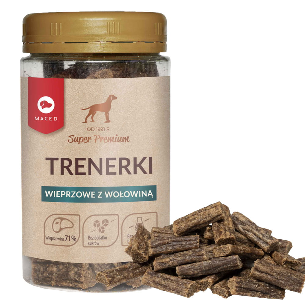 Maced TRENERKI SMACZKI WIEPRZOWE Z WOŁOWINĄ 150g